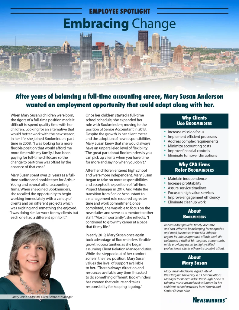 Bookminders embracing change