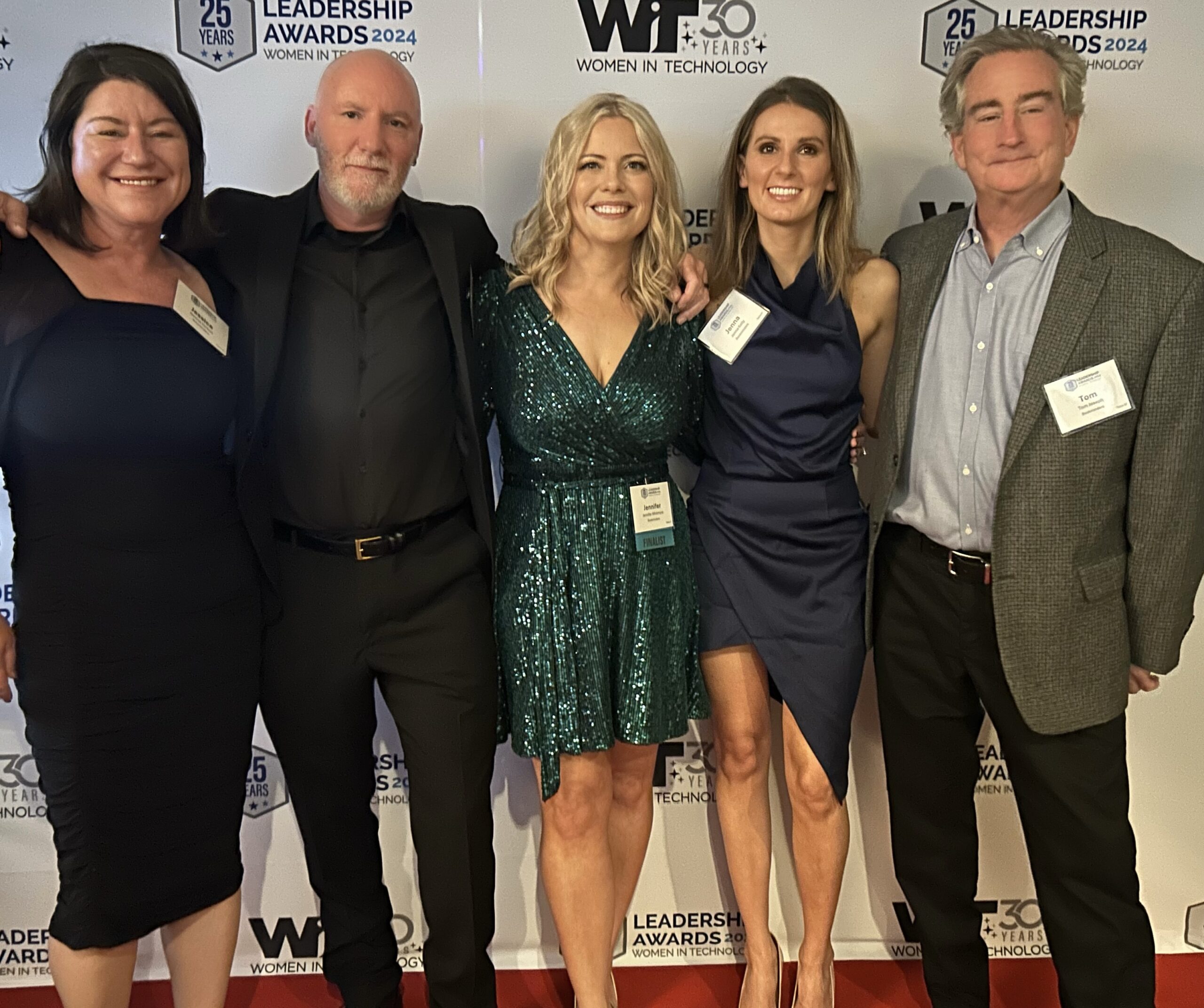 Jessica Minkus, Jennifer Whitmore, Jenna Kelly, and Tom Joseph represent Bookminders at WIT Leadership Awards